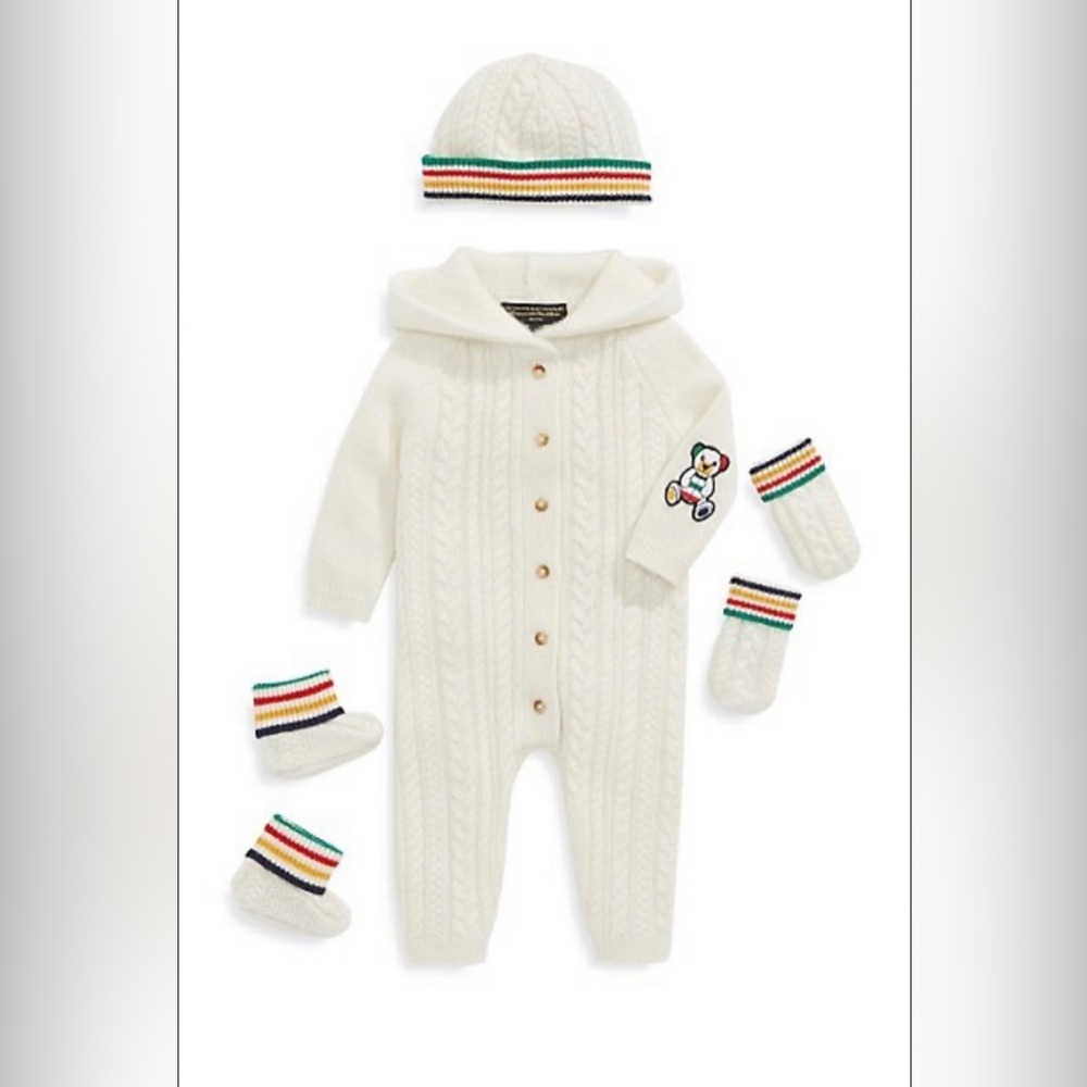 Hudson Bay Baby’s 6-Piece Cashmere Coverall Gift Set
